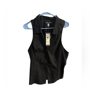 NWT! Urban Outfitters Black Sleeveless Blouse Size Large